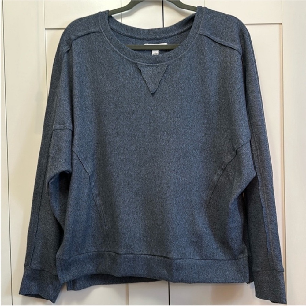 Smoke Blue Women’s Pullover Sweatshirt Sz LG By Emily Daniels